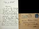 Lettre autographe signée au critique d'art François Thiébault-Sisson. Emile Augier (1820-1889), poète, écrivain. 