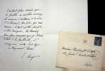 Lettre autographe signée au critique d'art François Thiébault-Sisson. Emile Augier (1820-1889), poète, écrivain. 