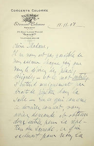 Lettre autographe signée