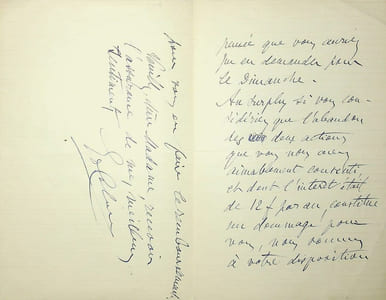 Lettre autographe signée