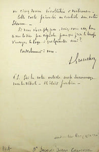 Lettre autographe signée au docteur Georges Daremberg