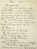 Lettre autographe signée à Emmanuel Gonzalès. Alfred Asseline (1823-1891), poète, écrivain, journaliste, cousin-germain d'Adèle Foucher. 
