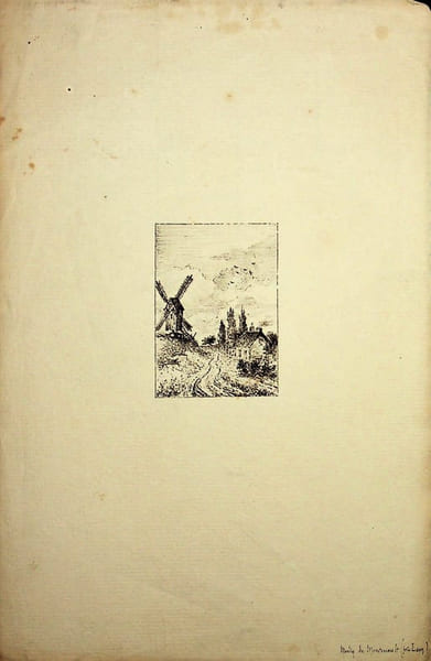  Dessin original titr&eacute; &laquo; Moulin de Montenault (pr&egrave;s Laon) &raquo; i.e. Monthenault (Aisne). . Saint-Yves