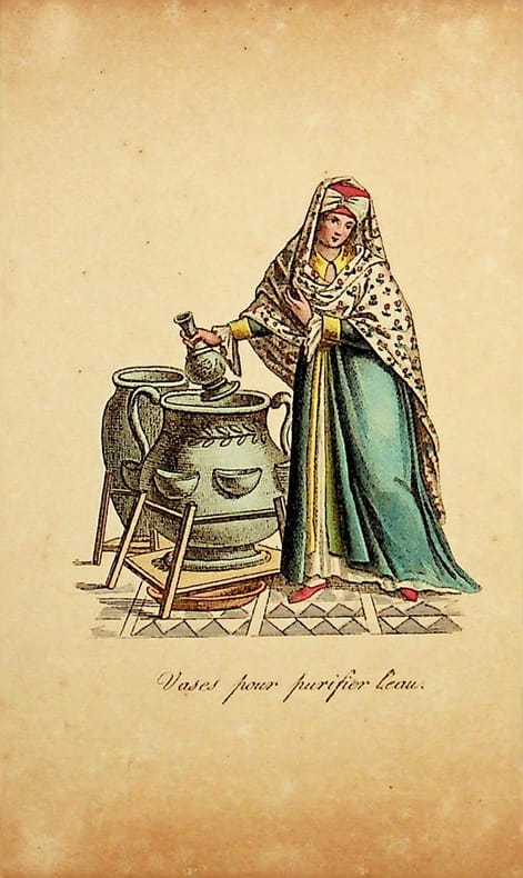 [Gravure tirée de] Breton de la Martinière, Vases pour purifier l'eau [gravure tirée de L'Égypte et la Syrie, ou moeurs, usages, costumes et monumens ...