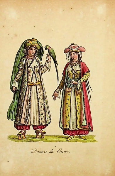 [Gravure tir&eacute;e de] Breton de la Martini&egrave;re, Dames du Caire [gravure tir&eacute;e de L'&Eacute;gypte et la Syrie, ou moeurs, usages, costumes et monumens des ...
