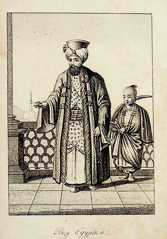[Gravure tirée de] Breton de la Martinière, Bey Egyptien [gravure tirée de L'Égypte et la Syrie, ou moeurs, usages, costumes et monumens des ...