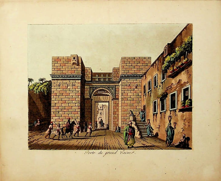 [Gravure tir&eacute;e de] Breton de la Martini&egrave;re, Porte du grand Caire [gravure tir&eacute;e de L'&Eacute;gypte et la Syrie, ou moeurs, usages, costumes et monumens des ...