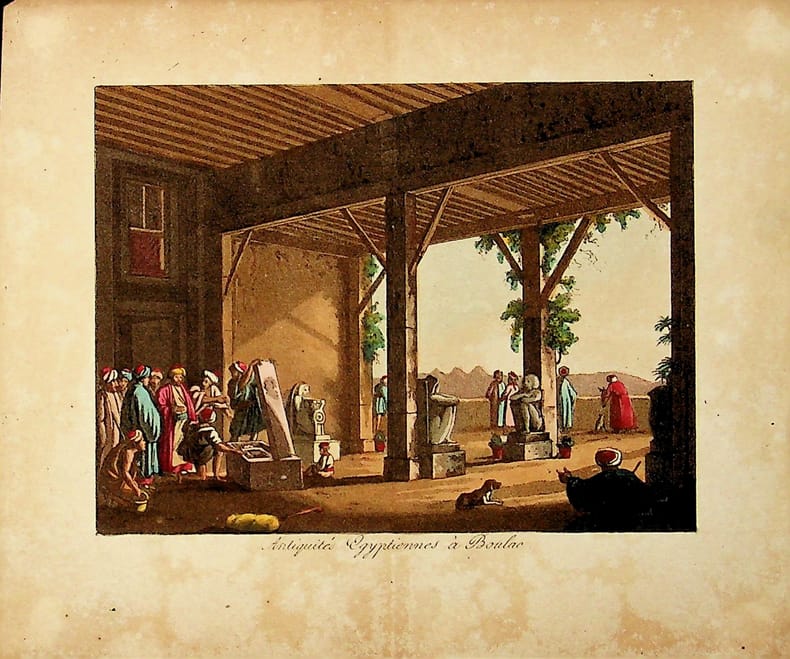 [Gravure tir&eacute;e de] Breton de la Martini&egrave;re, Antiquit&eacute;s Egyptiennes &agrave; Boulac [gravure tir&eacute;e de L'&Eacute;gypte et la Syrie, ou moeurs, usages, costumes et ...