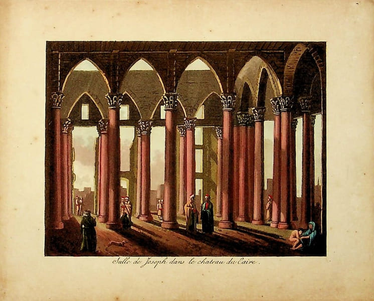 [Gravure tir&eacute;e de] Breton de la Martini&egrave;re, Salle de Joseph dans le ch&acirc;teau du Caire [gravure tir&eacute;e de L'&Eacute;gypte et la Syrie, ou moeurs, usages, ...
