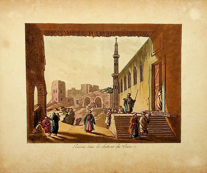 [Gravure tir&eacute;e de] Breton de la Martini&egrave;re, Ruines dans le ch&acirc;teau du Caire [gravure tir&eacute;e de L'&Eacute;gypte et la Syrie, ou moeurs, usages, costumes et ...