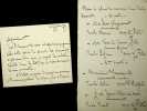 Lettre autographe sign&eacute;e. Georges Piter (?-1910), compositeur, chanteur de caf&eacute; concert. 