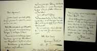 Lettre autographe sign&eacute;e. Georges Piter (?-1910), compositeur, chanteur de caf&eacute; concert. 