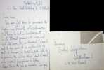Lettre autographe sign&eacute;e. Stefan Askenase (1896-1985), pianiste polonais naturalis&eacute; belge. 