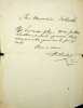 Lettre autographe sign&eacute;e &agrave; Aur&eacute;lien Scholl. L&eacute;on Cladel (1835-1892), &eacute;crivain. 