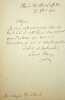 Lettre autographe signée. Louis Blanc (1811-1882), journaliste, historien, homme politique, député. 