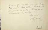 Lettre autographe sign&eacute;e &agrave; Arthur Meyer. Victor Capoul (1839-1924), t&eacute;nor, acteur. 