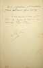 Lettre autographe sign&eacute;e. Eug&egrave;ne-Louis Bucquoy (1879-1958), officier de gendarmerie, uniformologue. 