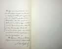Lettre autographe sign&eacute;e. Jules Siegfried (1837-1922), homme politique, entrepreneur.