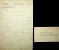 Lettre autographe signée. François Pittié (1829-1886), militaire, écrivain. 