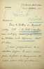 Lettre autographe signée. Paul Decauville (1846-1922), inventeur, industriel, homme politique, maire d'Evry-Petit-Bourg, sénateur. 