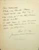 Lettre autographe sign&eacute;e. Joseph Reinach (1856-1921), journaliste, homme politique.