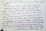 Lettre autographe sign&eacute;e &agrave; Ren&eacute; Doumic. Maurice Donnay (1859-1945), po&egrave;te, &eacute;crivain.