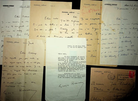 Lettre autographe signée (lot de 6 LAS et 1 LS). Georges Huisman (1889-1957), haut fonctionnaire, homme politique, historien.