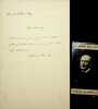 Lettre autographe sign&eacute;e. Th&eacute;odore de Banville (1823-1891), po&egrave;te.