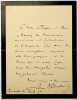 Lettre autographe signée. Ludovic Halévy (1834-1908), écrivain, librettiste, membre de l'Académie française.