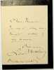 Lettre autographe signée. Ludovic Halévy (1834-1908), écrivain, librettiste, membre de l'Académie française.