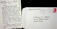 Lettre autographe sign&eacute;e. Claude Aveline (1901-1992), po&egrave;te, &eacute;crivain. 