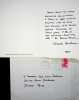 Lettre autographe sign&eacute;e. Claude Aveline (1901-1992), po&egrave;te, &eacute;crivain. 