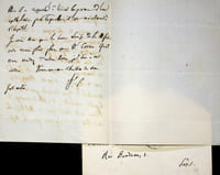Lettre autographe signée à Hortense Howland