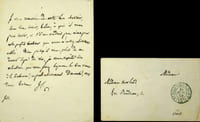 Lettre autographe signée à Hortense Howland
