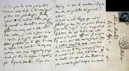 Lettre autographe sign&eacute;e &agrave; Hortense Howland. Victor Cousin (1792-1867), philosophe, homme politique, membre de l'Acad&eacute;mie fran&ccedil;aise. 