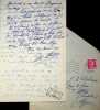 Lettre autographe sign&eacute;e. Charles Chass&eacute; (1883-1965), &eacute;crivain, biographe. 