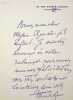 Lettre autographe sign&eacute;e . L&eacute;on Xanrof (1867-1953), &eacute;crivain, chansonnier, compositeur. 