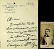 Lettre autographe sign&eacute;e . L&eacute;on Xanrof (1867-1953), &eacute;crivain, chansonnier, compositeur. 
