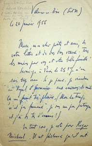 Lettre autographe signée à Robert Houdelot