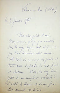 Lettre autographe signée à Robert Houdelot