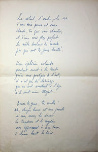 Poème autographe