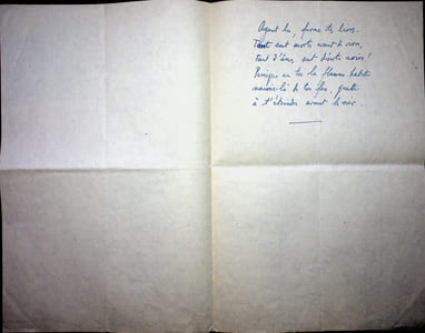 Poème autographe