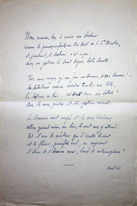Poème autographe