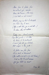 Poème autographe