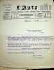 Lettre sign&eacute;e. Henri Desgrange (1865-1940), cycliste, organisateur du premier Tour de France en 1903, journaliste. 