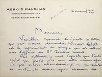 Lettre autographe signée