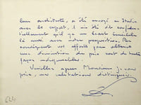 Lettre autographe signée