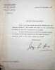 Lettre sign&eacute;e. Serge Lifar (1905-1986), danseur, chor&eacute;graphe. 
