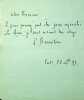 Lettre autographe sign&eacute;e. Ferdinand Bruneti&egrave;re (1849)1906), historien de la litt&eacute;rature, critique litt&eacute;raire, membre de l'Acad&eacute;mie fran&ccedil;aise. 
