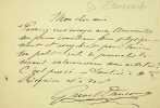 Lettre autographe sign&eacute;e. Ernest Grenet-Dancourt (1854-1913), po&egrave;te, &eacute;crivain, chansonnier. 